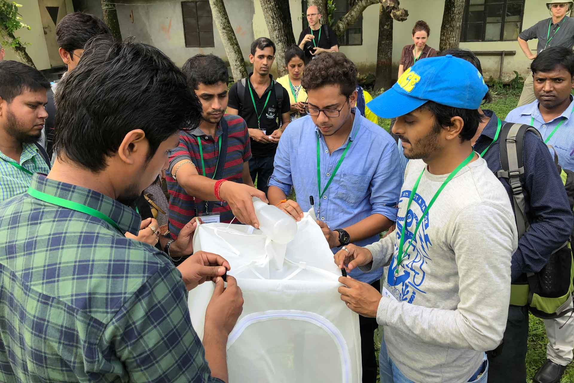 Bangladesh Gnatwork workshops gnatwork workshops using nets in the feild bangladesh