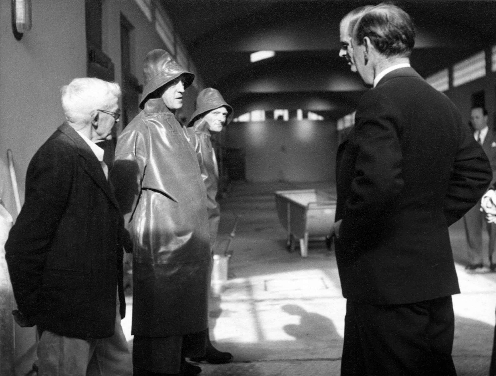 Prince Philp meets Pirbright 1956 staff Prince Philip being introduced to Pirbright staff in 1956