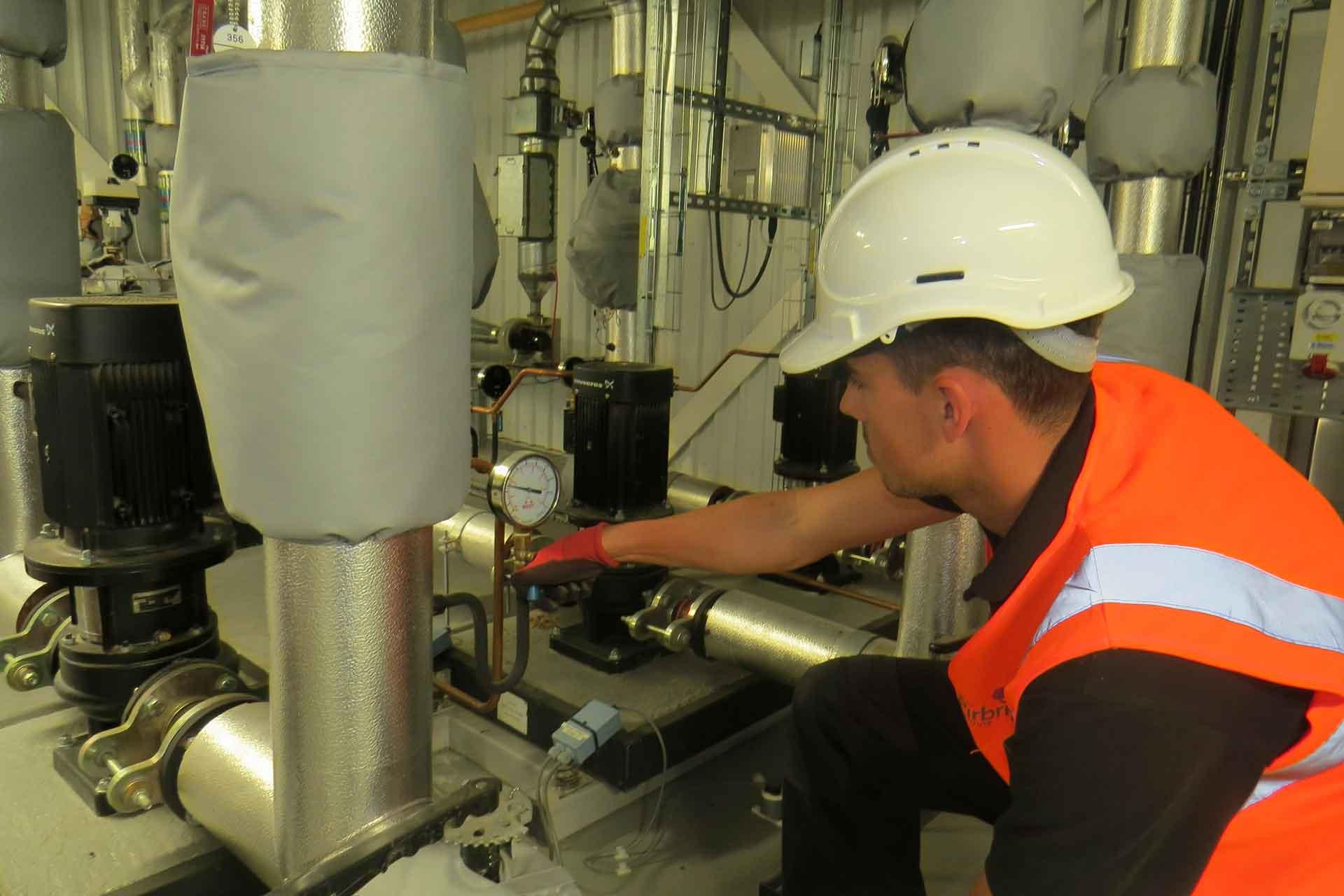 Plowright maintenance Maintenance being carried out in The Plowright Building